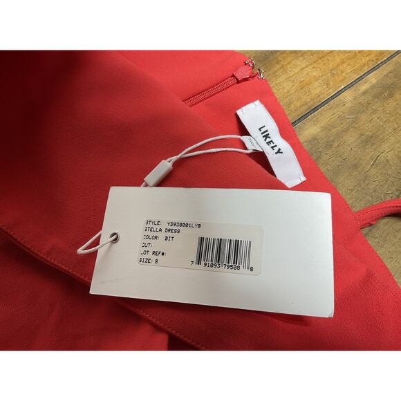 LIKELY Revolve Women's Stella Cutout Mini Dress Size 8 Bittersweet Red NWT - Picture 9 of 13